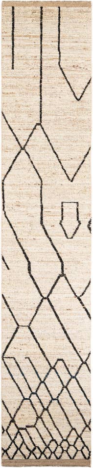 Detail image of 2' x 15' 3 Hand Knotted Moroccan Wool Runner Rug