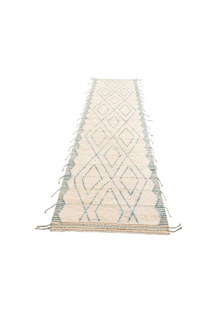 3' 7 x 13' Hand Knotted Moroccan Wool Runner Rug