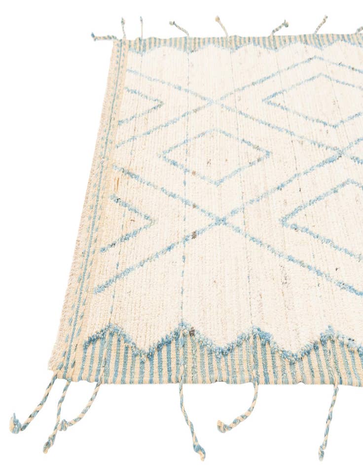 Detail image of 3' 7 x 13' Hand Knotted Moroccan Wool Runner Rug