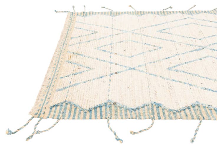 Detail image of 3' 7 x 13' Hand Knotted Moroccan Wool Runner Rug