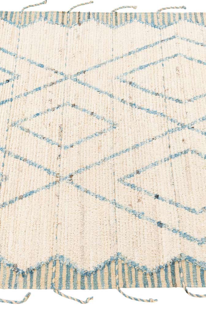 3' 7 x 13' Hand Knotted Moroccan Wool Runner Rug