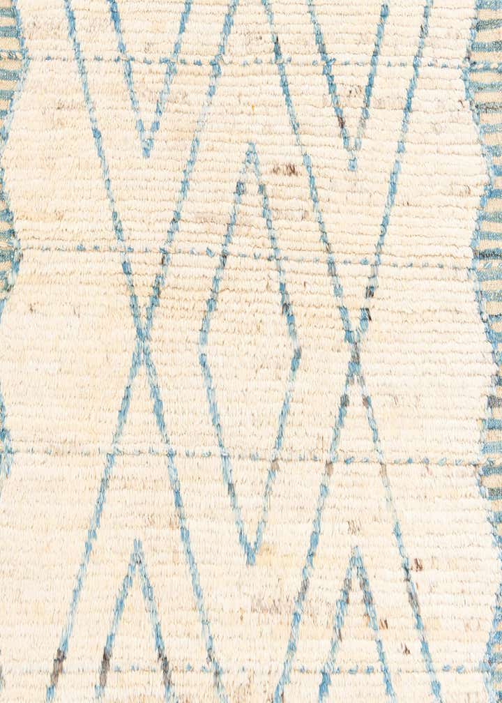 3' 7 x 13' Hand Knotted Moroccan Wool Runner Rug