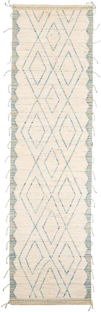 3' 7 x 13' Hand Knotted Moroccan Wool Runner Rug