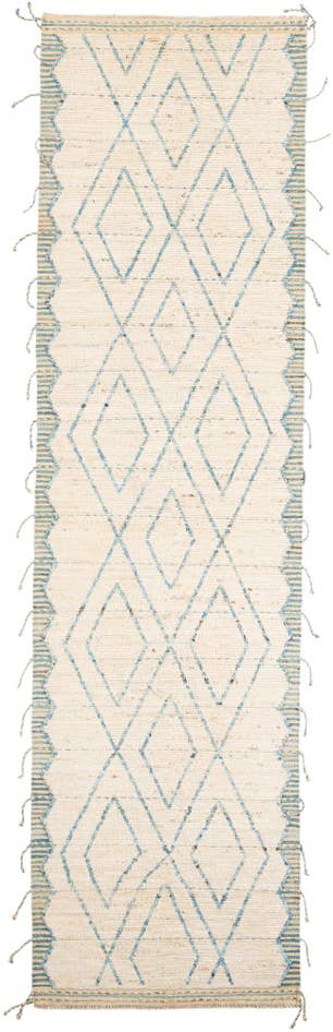 Detail image of 3' 7 x 13' Hand Knotted Moroccan Wool Runner Rug