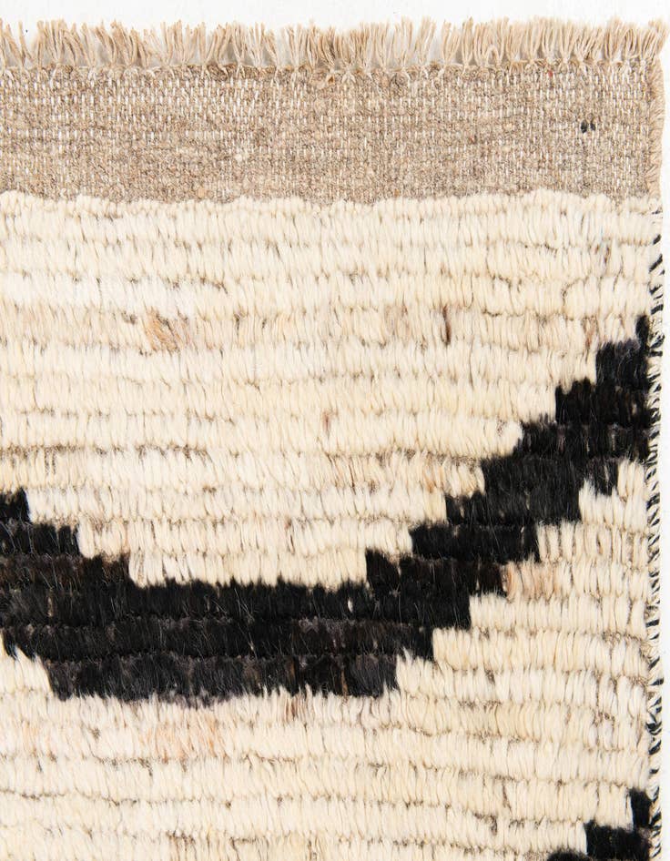 Detail image of 5' x 14'  Hand Knotted Moroccan Wool Runner Rug