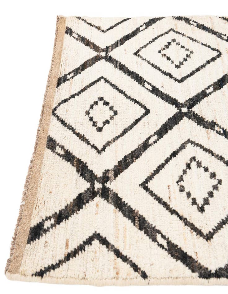 Detail image of 3' 5 x 12' 10  Hand Knotted Moroccan Wool Runner Rug