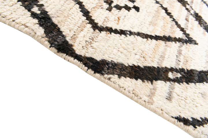 3' 5 x 12' 10 Hand Knotted Moroccan Wool Runner Rug
