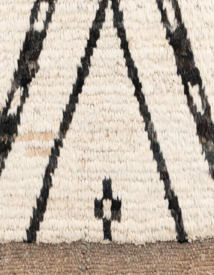 Detail image of 3' 5 x 12' 10  Hand Knotted Moroccan Wool Runner Rug