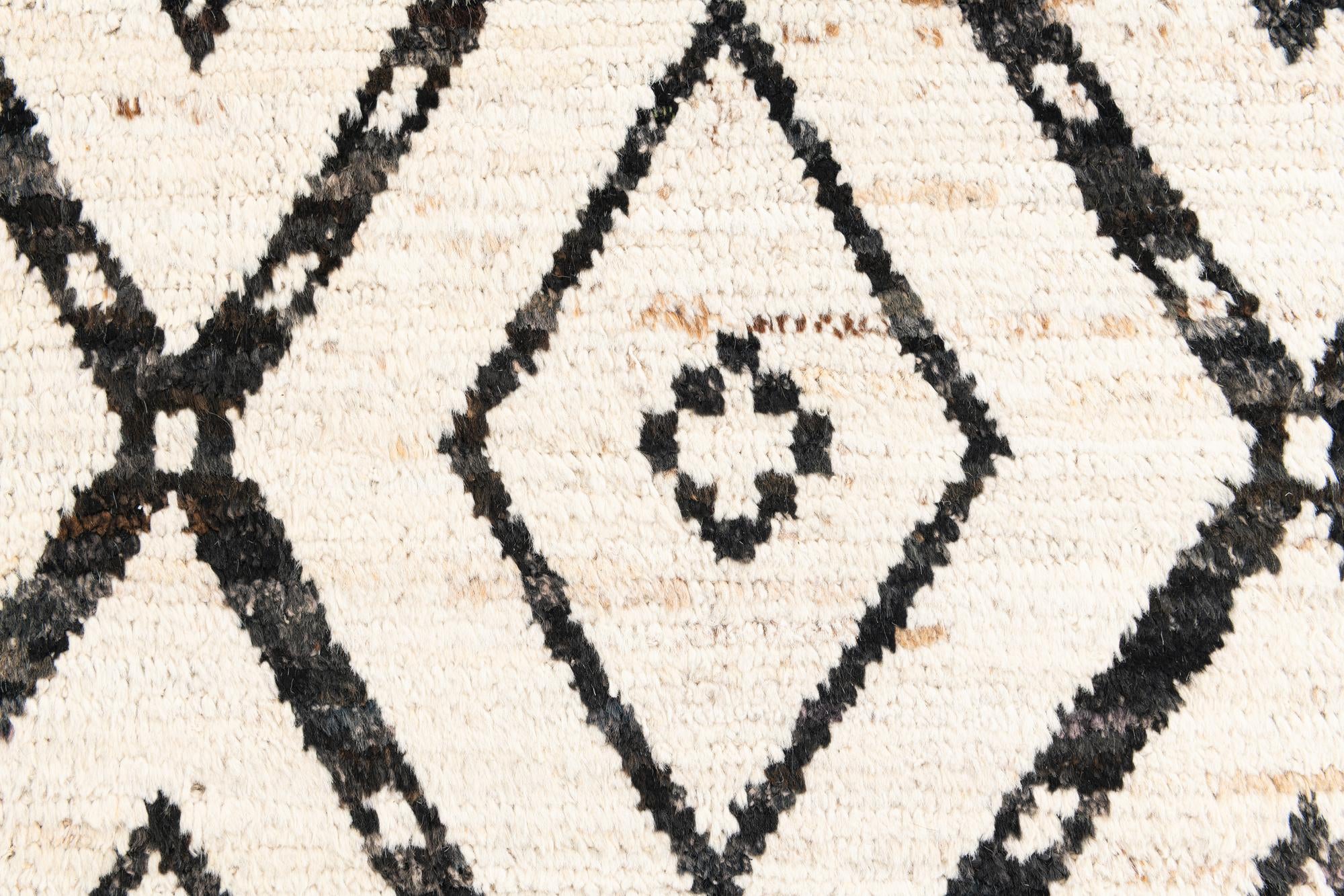 3' 5 x 12' 10 Hand Knotted Moroccan Wool Runner Rug