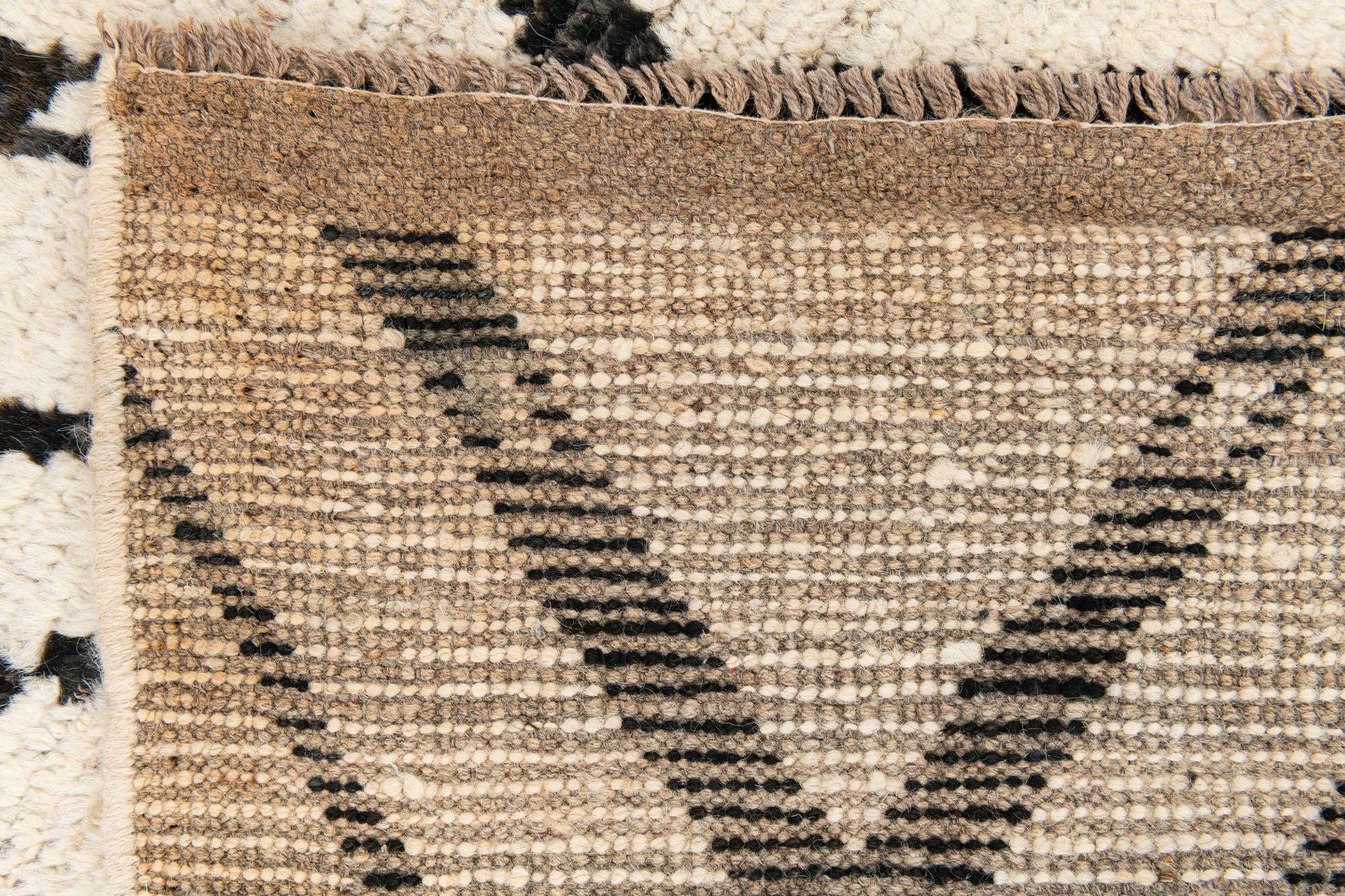 3' 5 x 12' 10 Hand Knotted Moroccan Wool Runner Rug