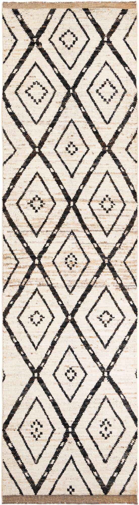 3' 5 x 12' 10 Hand Knotted Moroccan Wool Runner Rug