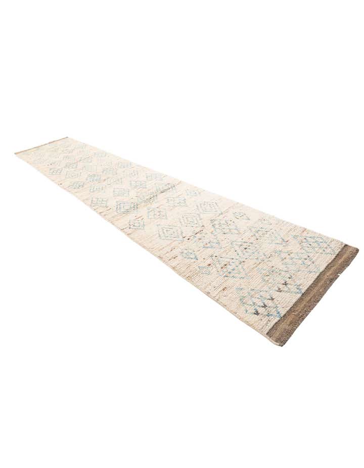 3' 1 x 15' 10 Hand Knotted Moroccan Wool Runner Rug