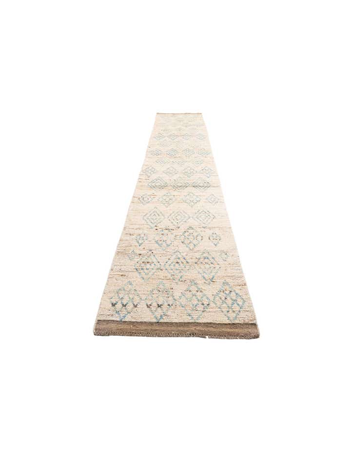 3' 1 x 15' 10 Hand Knotted Moroccan Wool Runner Rug