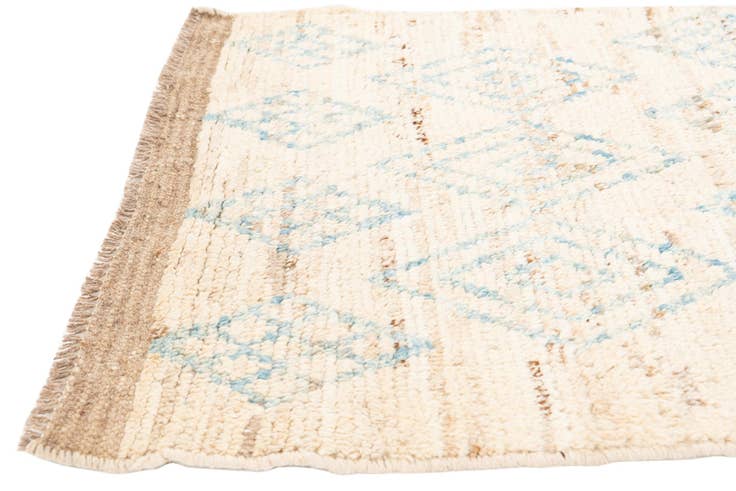 Detail image of 3' 1 x 15' 10 Hand Knotted Moroccan Wool Runner Rug