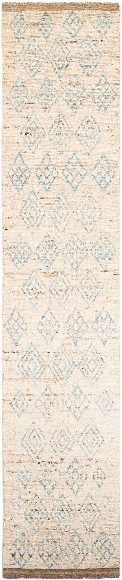 3' 1 x 15' 10 Hand Knotted Moroccan Wool Runner Rug