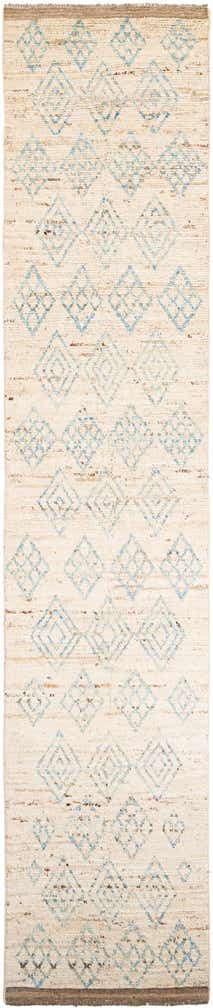3' 1 x 15' 10 Hand Knotted Moroccan Wool Runner Rug