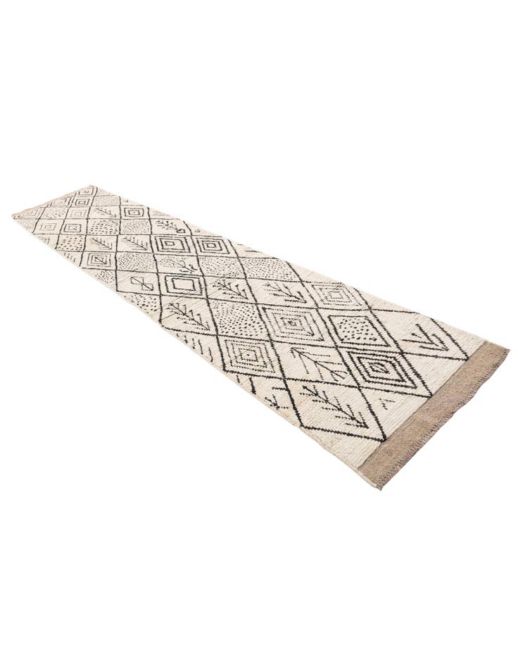 Detail image of 2' 9 x 13' 7 Hand Knotted Moroccan Wool Runner Rug