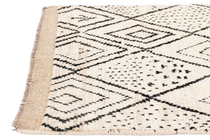 2' 9 x 13' 7 Hand Knotted Moroccan Wool Runner Rug