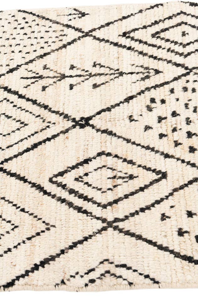 Detail image of 2' 9 x 13' 7 Hand Knotted Moroccan Wool Runner Rug
