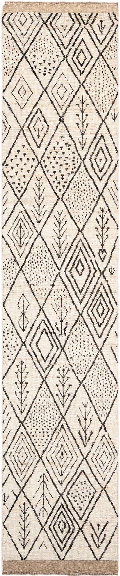2' 9 x 13' 7 Hand Knotted Moroccan Wool Runner Rug