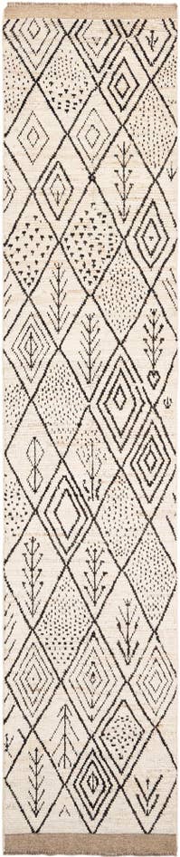 Detail image of 2' 9 x 13' 7 Hand Knotted Moroccan Wool Runner Rug