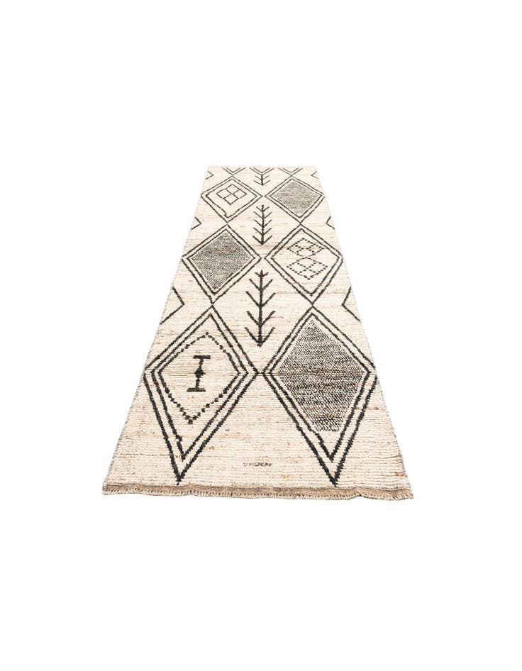 Detail image of 3' 5 x 12' 2 Hand Knotted Moroccan Wool Runner Rug