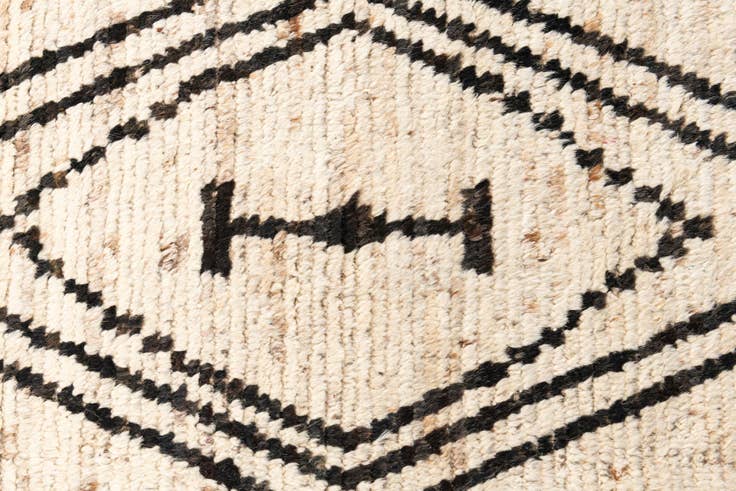 Detail image of 3' 5 x 12' 2 Hand Knotted Moroccan Wool Runner Rug