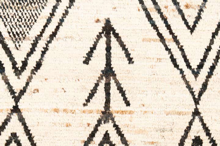 3' 5 x 12' 2 Hand Knotted Moroccan Wool Runner Rug