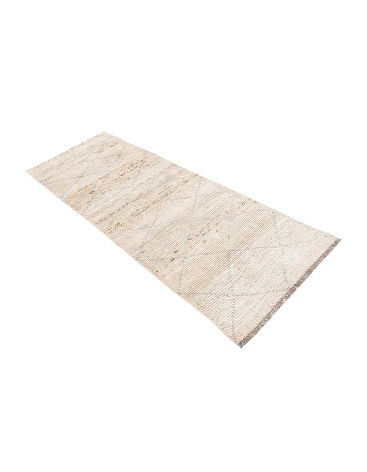 Detail image of 2' 8 x 7' 10 Hand Knotted Moroccan Wool Runner Rug