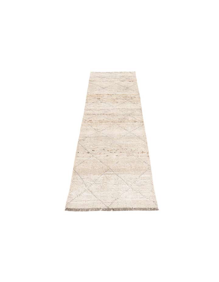2' 8 x 7' 10 Hand Knotted Moroccan Wool Runner Rug