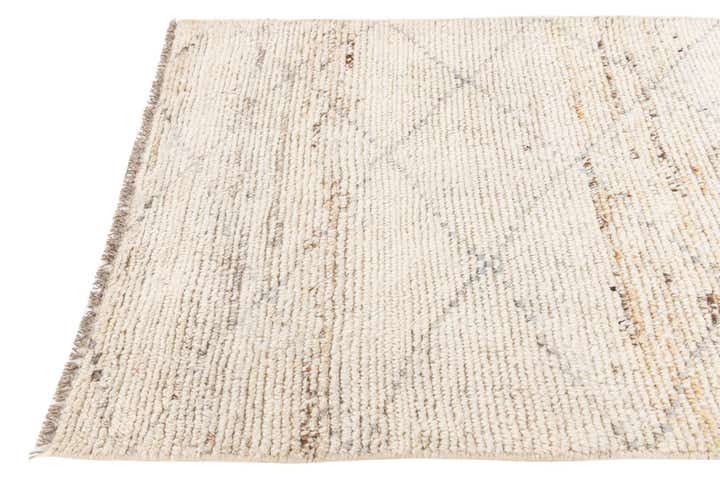 2' 8 x 7' 10 Hand Knotted Moroccan Wool Runner Rug