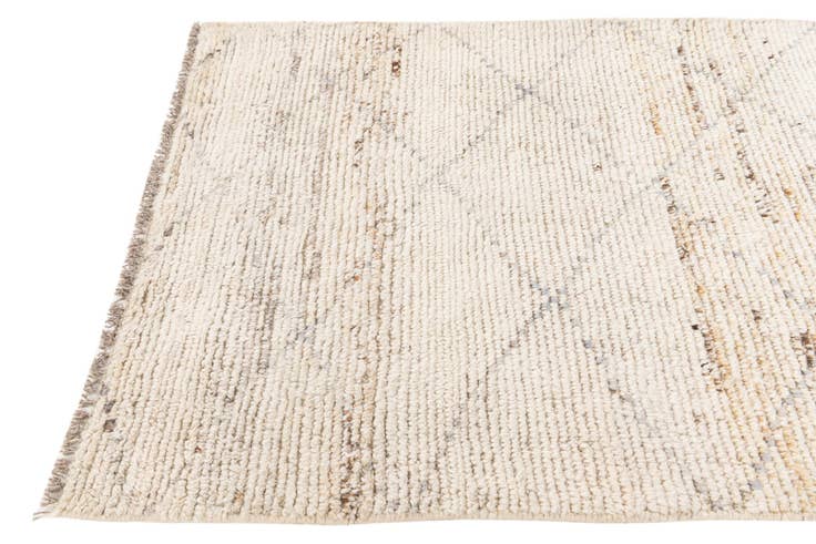 Detail image of 2' 8 x 7' 10 Hand Knotted Moroccan Wool Runner Rug