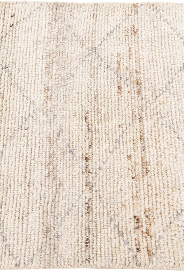 Detail image of 2' 8 x 7' 10 Hand Knotted Moroccan Wool Runner Rug