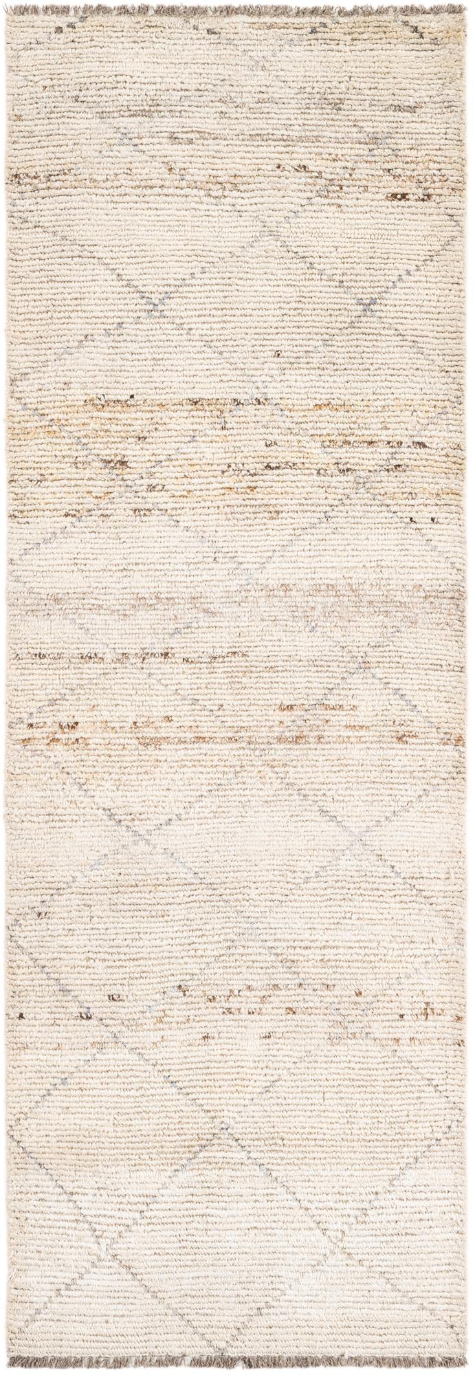 2' 8 x 7' 10 Hand Knotted Moroccan Wool Runner Rug