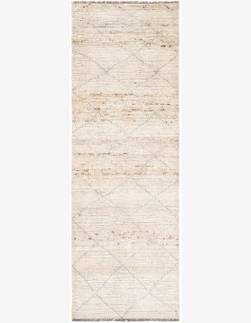 2' 8 x 7' 10 Hand Knotted Moroccan Wool Runner Rug
