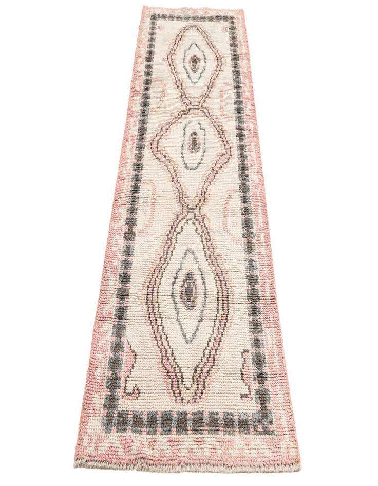 Detail image of 2' 9 x 8'  Hand Knotted Moroccan Wool Runner Rug