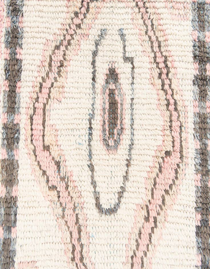 Detail image of 2' 9 x 8'  Hand Knotted Moroccan Wool Runner Rug