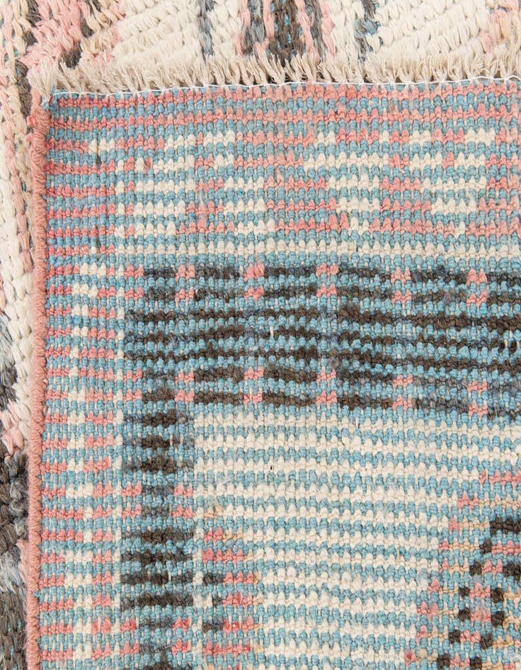 Detail image of 2' 9 x 8'  Hand Knotted Moroccan Wool Runner Rug