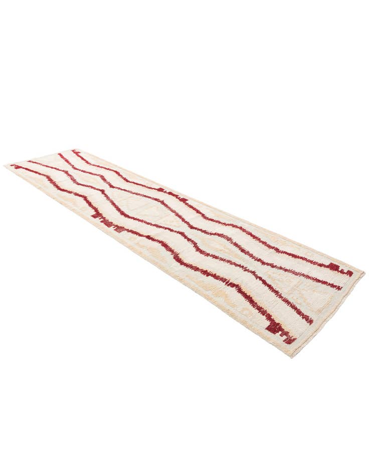 Detail image of 3' 3 x 12' 3  Hand Knotted Moroccan Wool Runner Rug