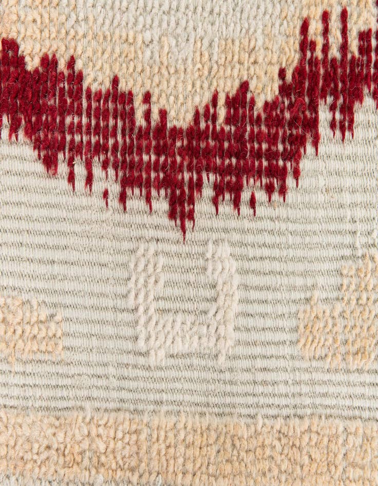 Detail image of 3' 3 x 12' 3  Hand Knotted Moroccan Wool Runner Rug