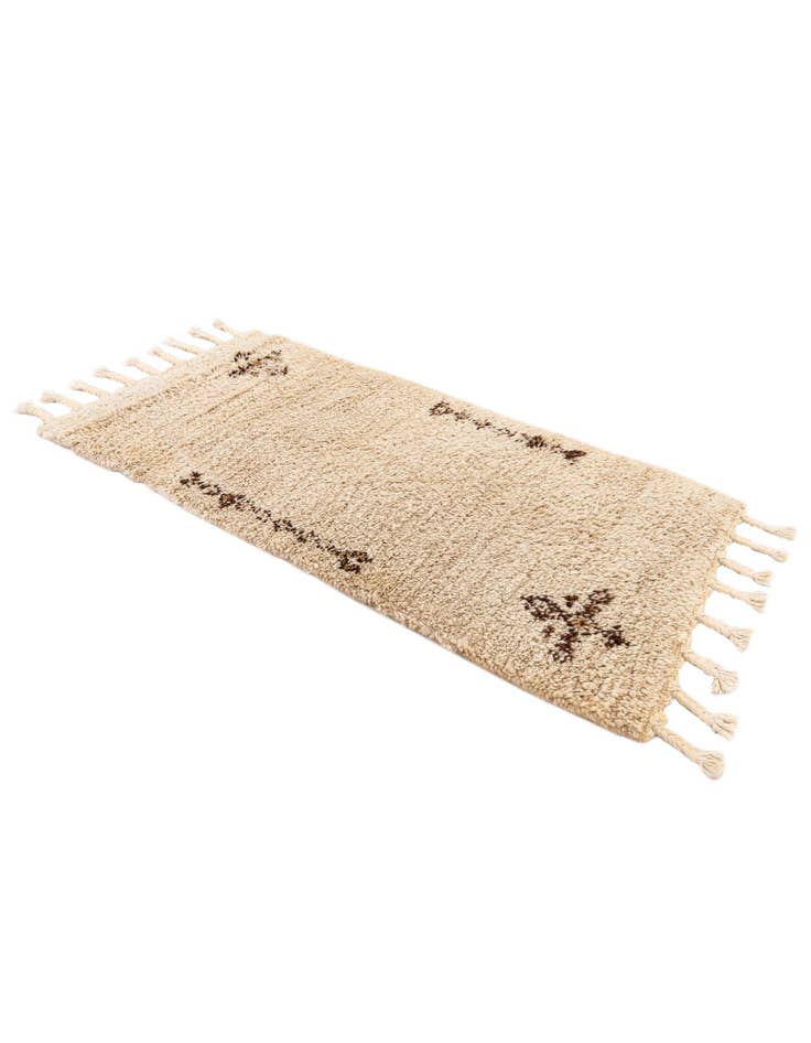 Detail image of 2' 3 x 4' 6  Hand Knotted Moroccan Wool Runner Rug