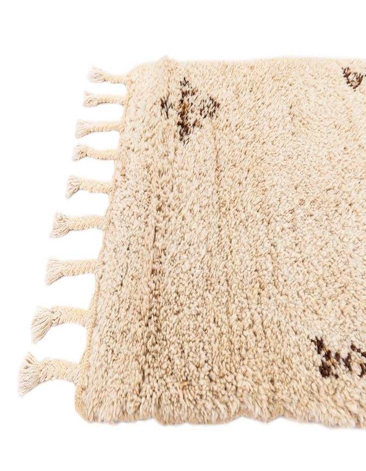 Detail image of 2' 3 x 4' 6  Hand Knotted Moroccan Wool Runner Rug