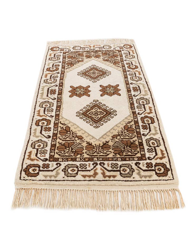 Detail image of 2' 5 x 4' 8  Hand Knotted Moroccan Wool Runner Rug