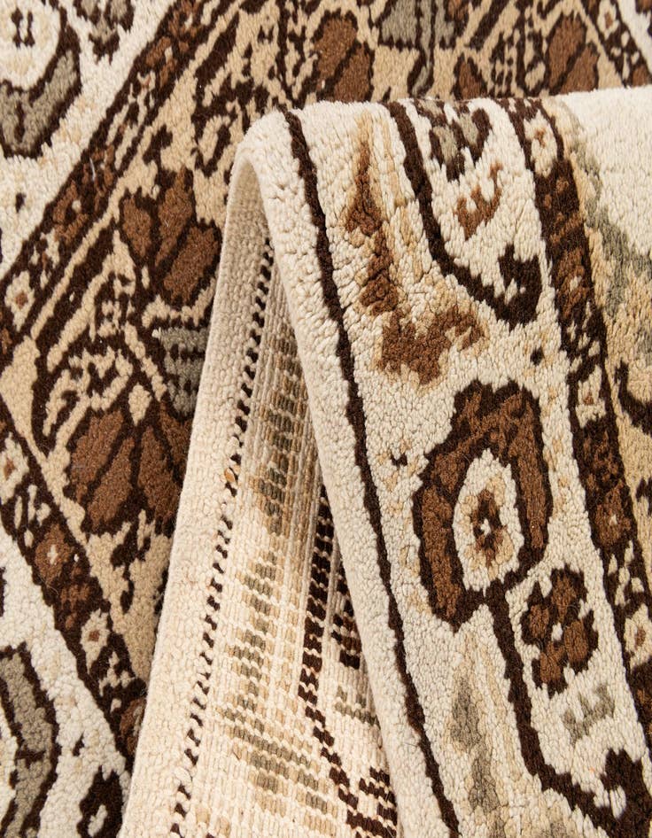 Detail image of 2' 5 x 4' 8  Hand Knotted Moroccan Wool Runner Rug