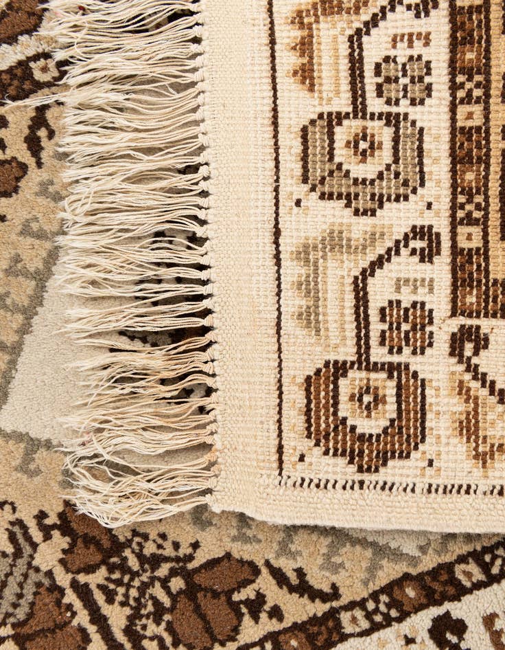 Detail image of 2' 5 x 4' 8  Hand Knotted Moroccan Wool Runner Rug