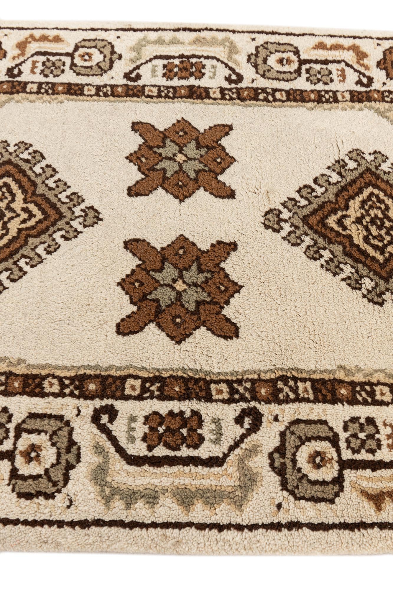 2' 5 x 4' 8 Hand Knotted Moroccan Wool Runner Rug