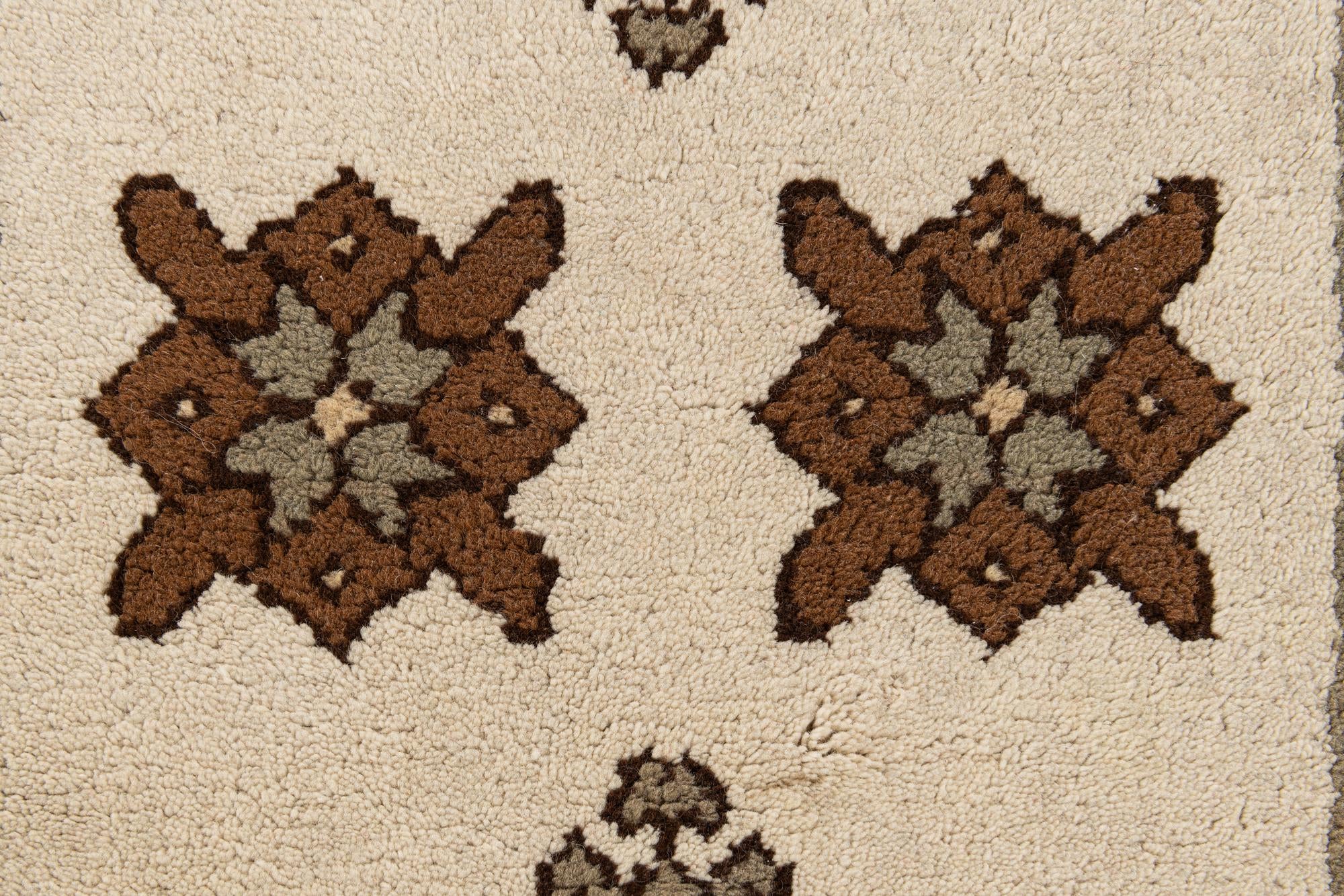 2' 5 x 4' 8 Hand Knotted Moroccan Wool Runner Rug