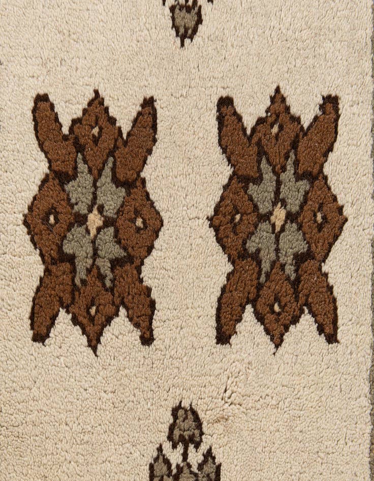Detail image of 2' 5 x 4' 8  Hand Knotted Moroccan Wool Runner Rug
