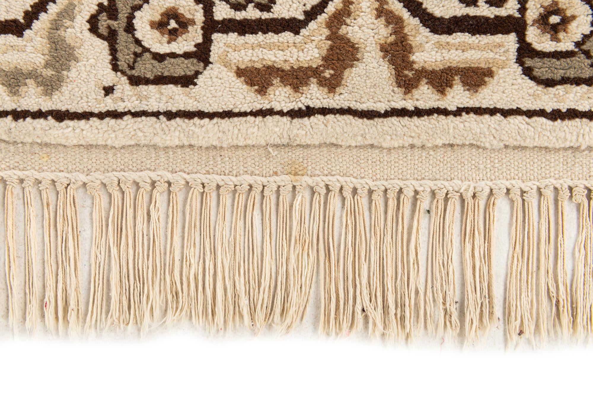 2' 5 x 4' 8 Hand Knotted Moroccan Wool Runner Rug