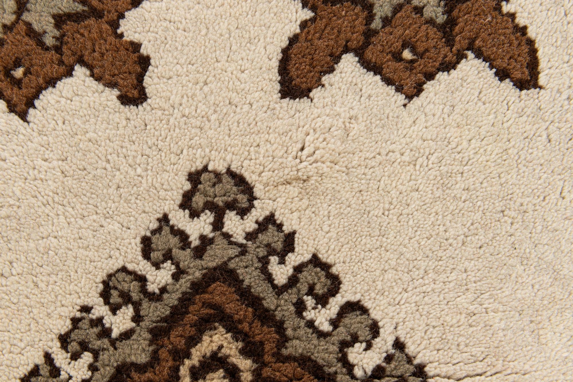 2' 5 x 4' 8 Hand Knotted Moroccan Wool Runner Rug